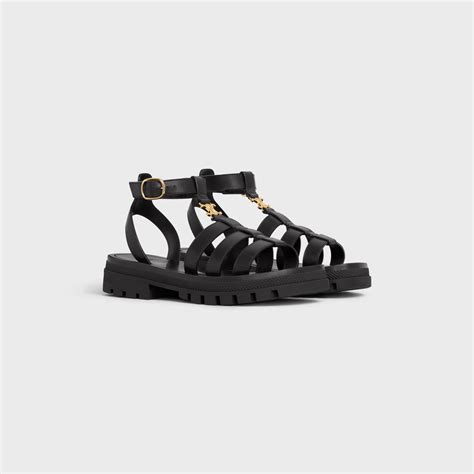 celine gladiator sandals black|CELINE CLEA TRIOMPHE GLADIATOR SANDAL in CALFSKIN.